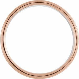Rings 14K White/Rose 1/3 CTW Natural Diamond 6mm Band Size 11