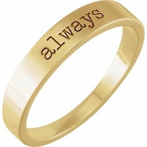 14K YELLOW ALWAYS STACKABLE RING