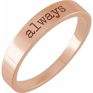 14K ROSE ALWAYS STACKABLE RING