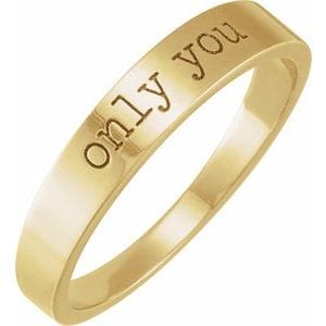 14K YELLOW ONLY YOU STACKABLE RING
