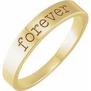 14K YELLOW FOREVER STACKABLE RING