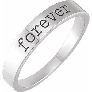 PLATINUM FOREVER STACKABLE RING
