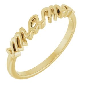 18K YELLOW MAMA RING