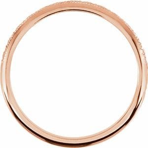 Rings 14K Rose 2 mm Milgrain Geometric Band Size 5.5