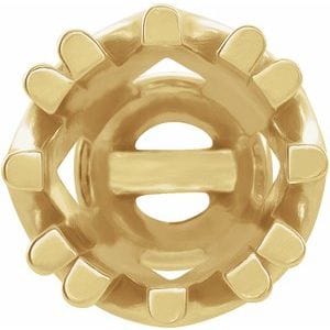Settings 14K Yellow 4.5 mm Round 8-Prong Split Earring Setting