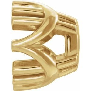 Settings 14K Yellow 4.5 mm Round 8-Prong Split Earring Setting