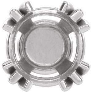 Settings Continuum Sterling Silver 6.5 mm Round 4-Prong Split Earring Setting