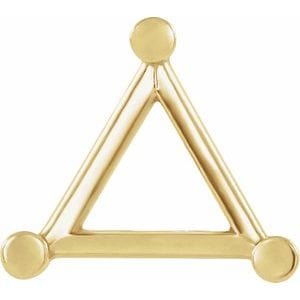 Settings 14K Yellow 6 mm Triangle 3-Prong Basket Setting