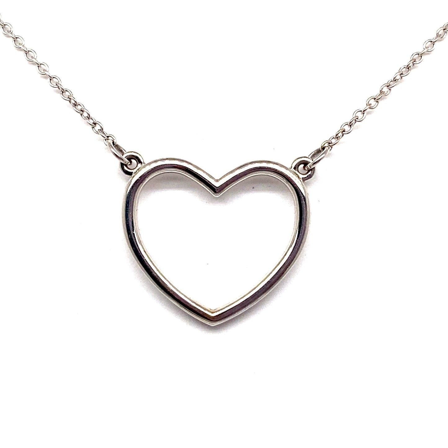 christopher fine diamonds 14k white gold heart shape necklace