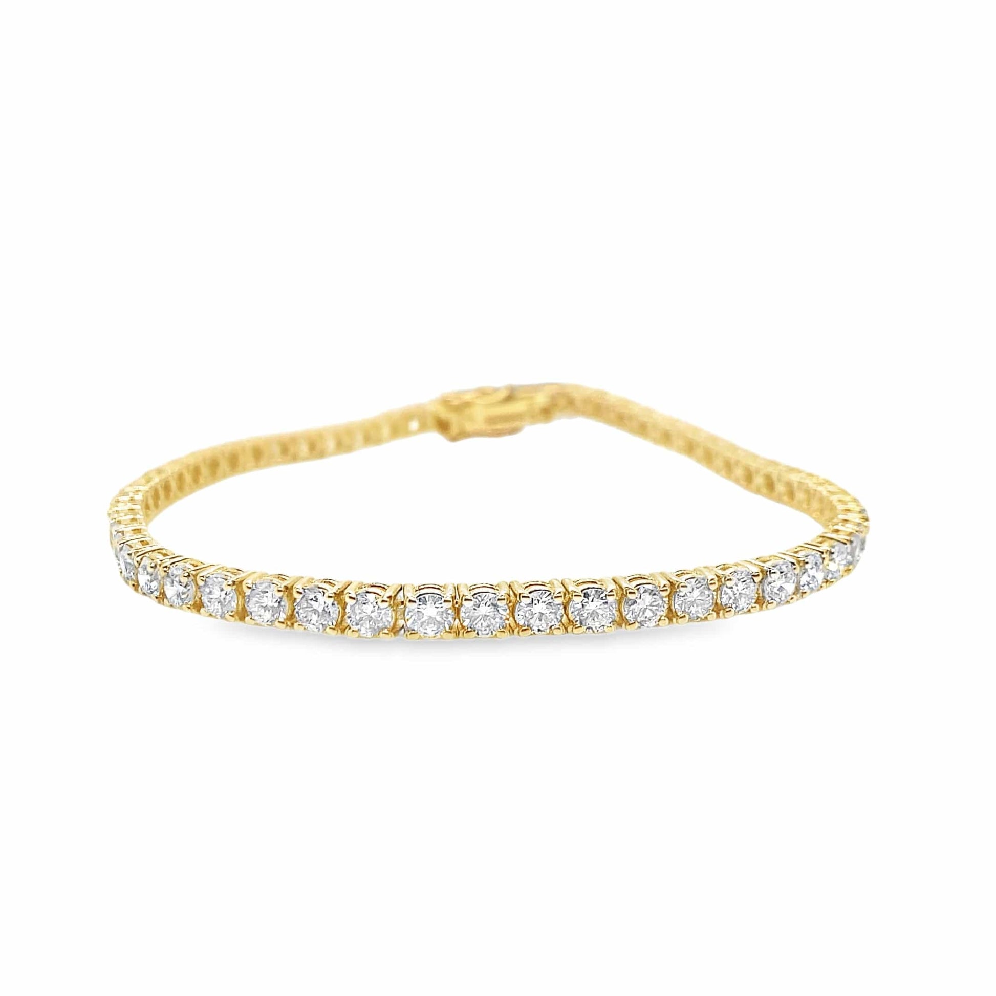 14KY 4.57CTW NATURAL RBC DIAMOND ACCENT G/VVS TENNIS BRACELET