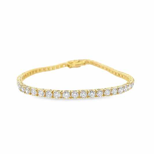 14KY 4.57CTW NATURAL RBC DIAMOND ACCENT G/VVS TENNIS BRACELET