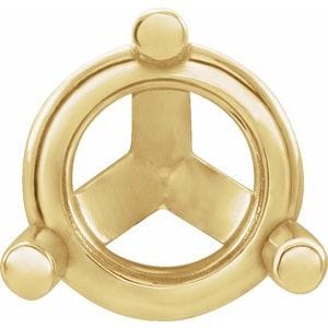 Settings 14K Yellow 5.2 mm Round 3-Prong Earring Setting
