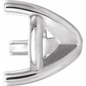 Settings 14K White 4.6 mm Round 3-Prong Earring Setting