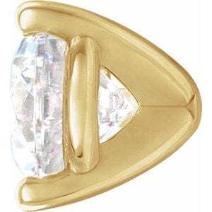 Settings 14K Yellow 5.2 mm Round 3-Prong Earring Setting