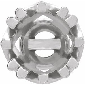 Settings Platinum 8 mm Round 8-Prong Split Earring Setting