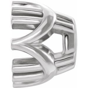 Platinum 4 mm Round 8-Prong Split Earring Setting