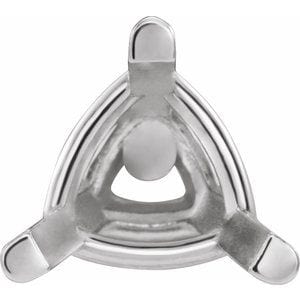 Settings Platinum 6.5 mm Trillion 3-Prong Earring Setting