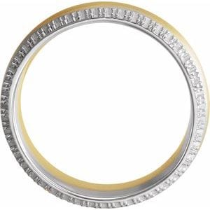 Rings 14K Yellow & White 6 mm Duo Band Mounting Size 11