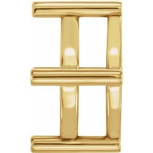 Settings 14K Yellow 6 mm Cushion 4-Prong Earring Setting