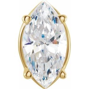 Settings 14K Yellow 8x4 mm Marquise 4-Prong Lightweight Earring Setting