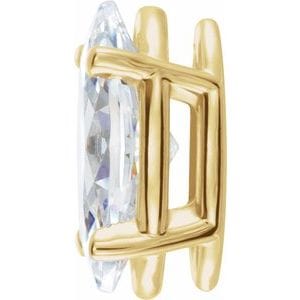 Settings 14K Yellow 8x4 mm Marquise 4-Prong Lightweight Earring Setting