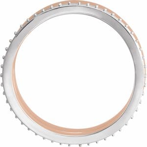Rings 14K Rose/White 6.5 mm Band Mounting Size 6