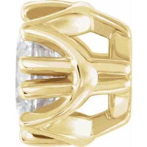 Settings 14K Yellow 4.5 mm Round 8-Prong Split Earring Setting