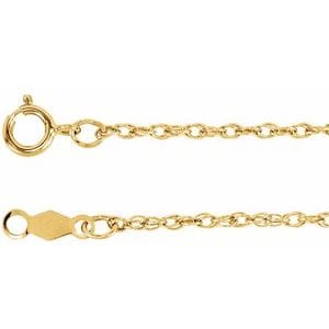 Bracelets 14K Yellow 1.25 mm Rope 7" Chain