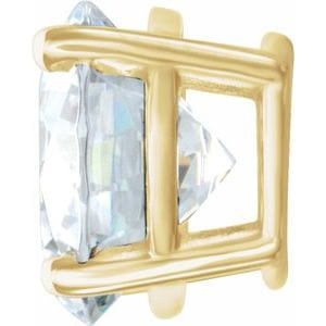 Settings 14K Yellow 7.5 mm Round 4-Prong Earring Setting