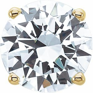 Settings 14K Yellow 7.5 mm Round 4-Prong Earring Setting