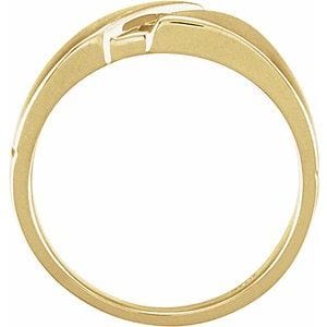 Rings 14K Yellow 2.7 mm Round 3-Stone Band Mounting Size 9.75