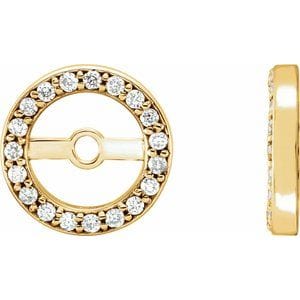 Earring Jackets 14K Yellow .08 CTW Natural Diamond Earring Jackets with 4.6 mm ID