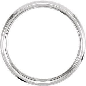 Rings 14K White/Yellow 4 mm Beveled-Edge Comfort-Fit Flat Band Size 9