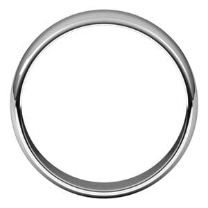 Rings Platinum 6 mm Lightweight Half Round Band Size 14
