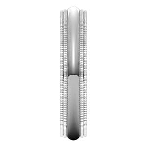 Rings Sterling Silver 4 mm Double Milgrain Comfort-Fit Half Round Band Size 11