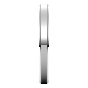 Rings Sterling Silver 2.5 mm Stepped-Edge Flat Band Size 7