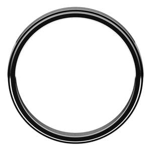 Rings Sterling Silver 4 mm Stepped-Edge Flat Band Size 7