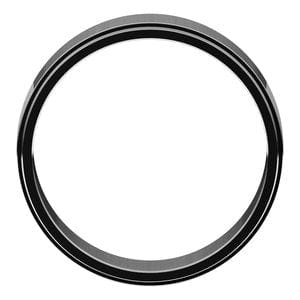 Rings Sterling Silver 6 mm Stepped-Edge Flat Band Size 9