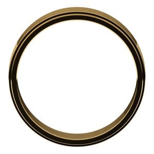 Rings 14K Yellow 6 mm Stepped-Edge Flat Band Size 8