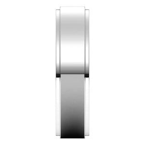 Rings Sterling Silver 5 mm Stepped-Edge Flat Band Size 7
