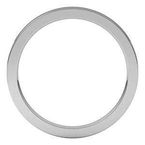 Rings 14K White 1.5 mm Comfort-Fit Flat Band Size 5.5