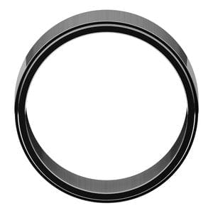 Rings Sterling Silver 10 mm Stepped-Edge Flat Band Size 7