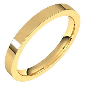 Rings 18K Yellow 2.5 mm Comfort-Fit Flat Band Size 5.5