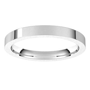 Rings Sterling Silver 2.5 mm Comfort-Fit Flat Band Size 7