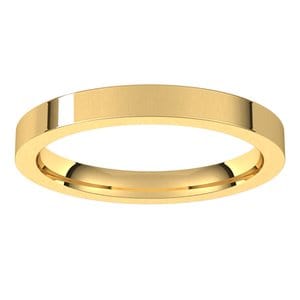 Rings 18K Yellow 2.5 mm Comfort-Fit Flat Band Size 5.5