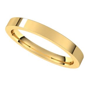 Rings 18K Yellow 2.5 mm Comfort-Fit Flat Band Size 5.5