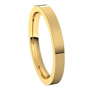 Rings 18K Yellow 2.5 mm Comfort-Fit Flat Band Size 5.5