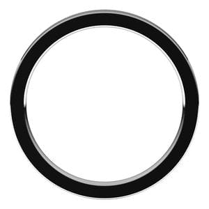 Rings 14K White 2 mm Comfort-Fit Flat Band Size 7