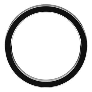 Rings Platinum 3 mm Comfort-Fit Flat Band Size 6