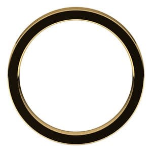 Rings 14K Yellow 3 mm Comfort-Fit Flat Band Size 10